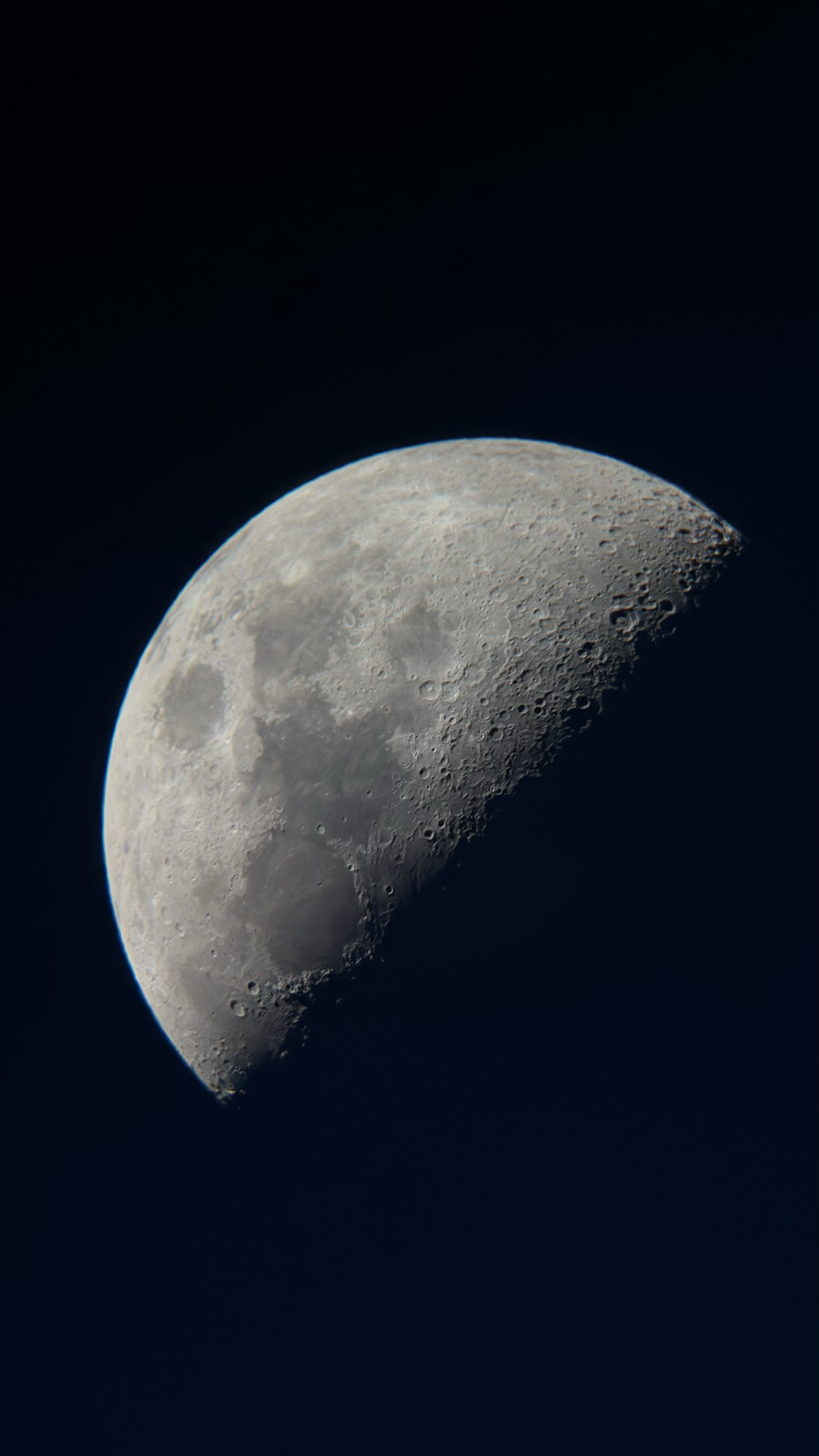 Original photo of the Moon's surface captured through the telescope, before any annotation