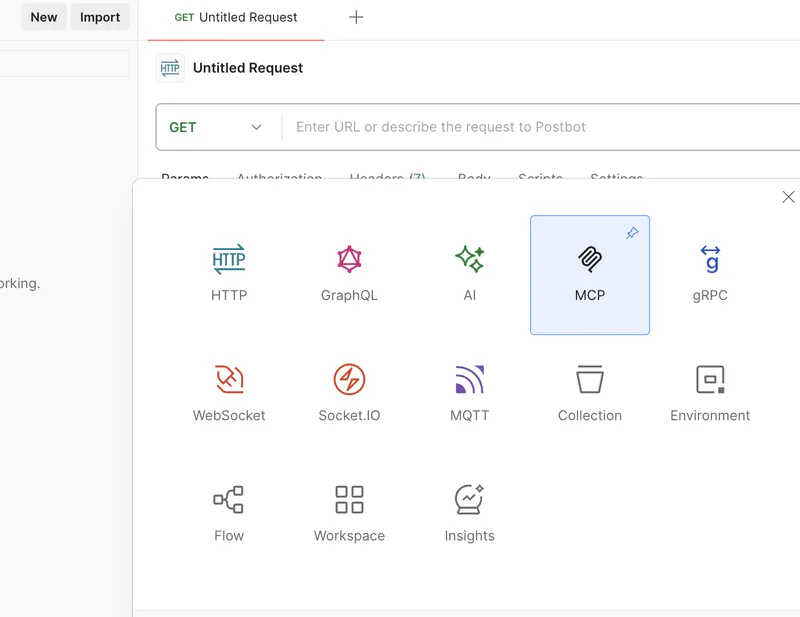 Postman MCP testing setup