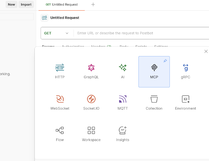 Postman MCP testing setup
